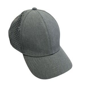 Melin A-Game Men's Gray Snapback Perforated Performance Hat Cap One Size euc